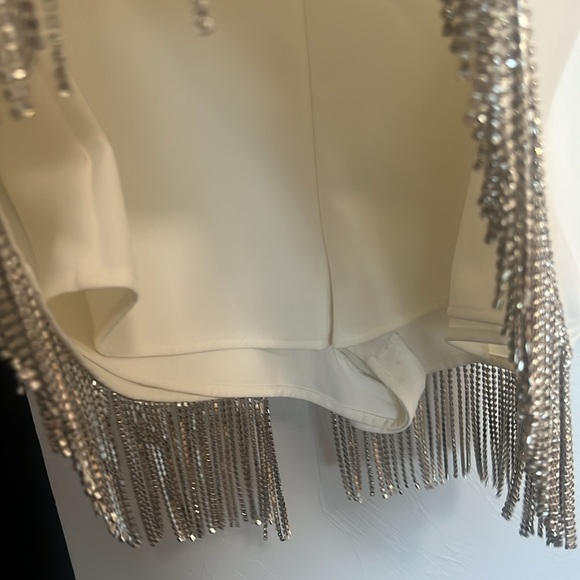 Gianni Bini Dixie Rhinestone Fringe Coordinating Crepe Skirt (size 6) - Picture 7 of 9